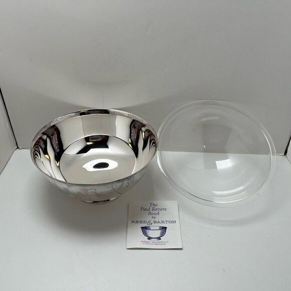 Reed & Barton 104 Silver Plated Paul Revere Bowl Original Box - Picture 4 of 7